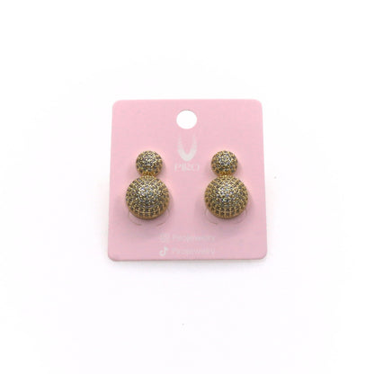 SHINE DOUBLE BEAD EARRING