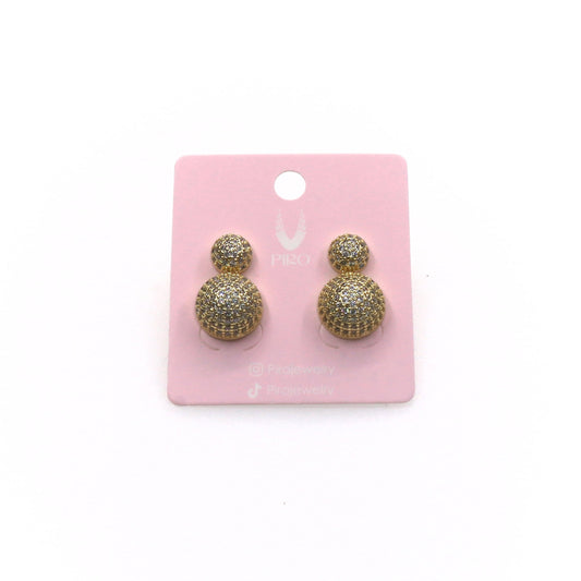 SHINE DOUBLE BEAD EARRING