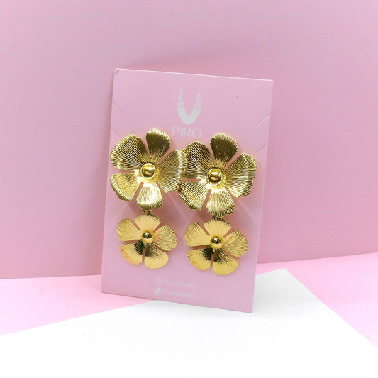 TWO ROSE EARRING