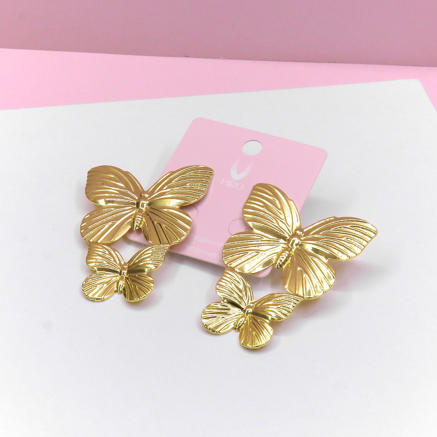 DOUBLE BUTTERFLY EARRING