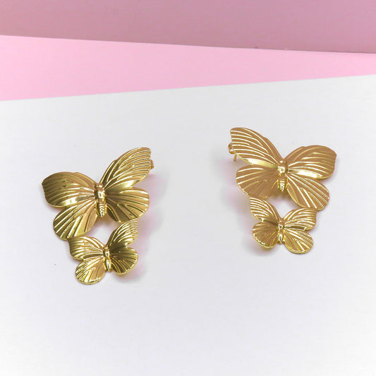 DOUBLE BUTTERFLY EARRING