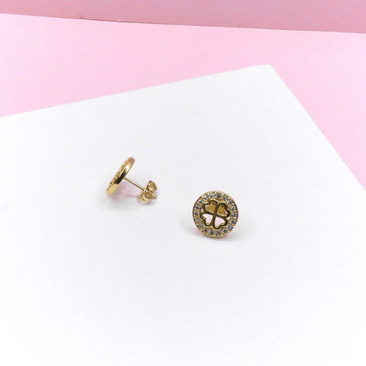 CIRCLE CLOVER STUD