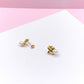 X PEARL STUD EARRING