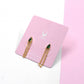 OVAL ZIRCONIA STUD EARRING
