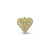 FLAT GOLD HEART PENDANT- MULTISHAPE COLOR ZIRCONIA INLAY