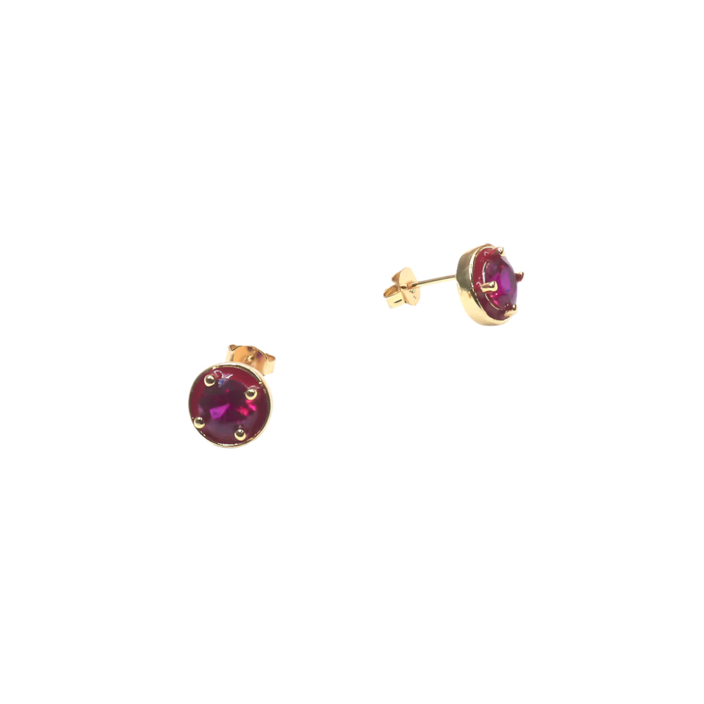 RED STUD EARRING