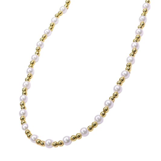 BEADS PEARLS COLLAR
