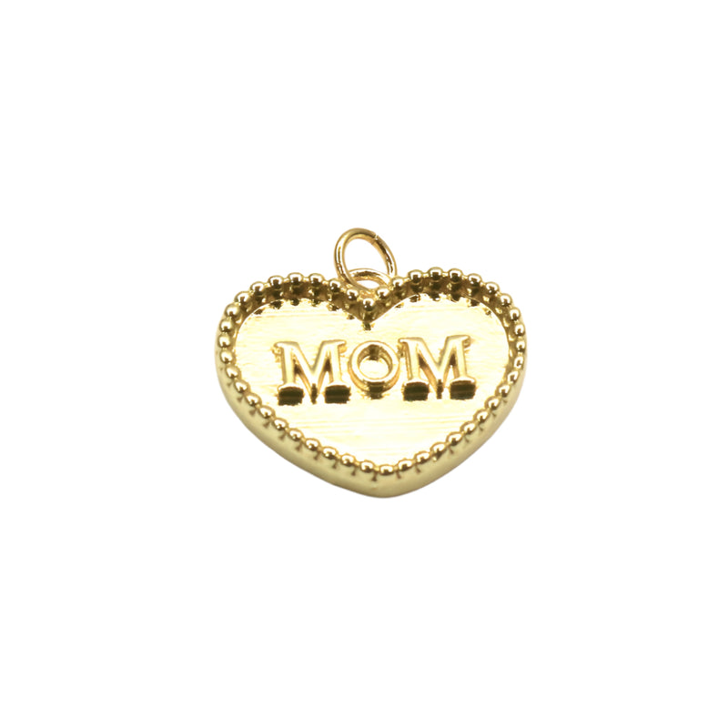 Mom heart charm