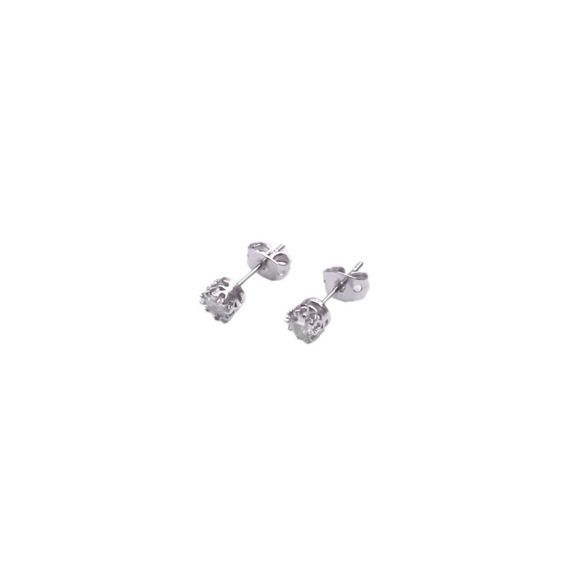 CIRCLE ZIRCONIA STUD