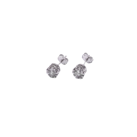 CIRCLE ZIRCONIA STUD