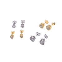 CIRCLE ZIRCONIA STUD