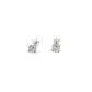 Pair of diamond stud earrings on a white background