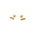 Gold-filled Shine Line stud earrings with mini zirconia stones for subtle sparkle