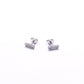 Gold filled Shine Line Stud earrings with mini zirconia accents, delicate and elegant for everyday wear