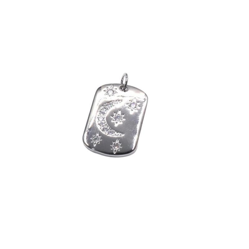 Pavé moon & star charm