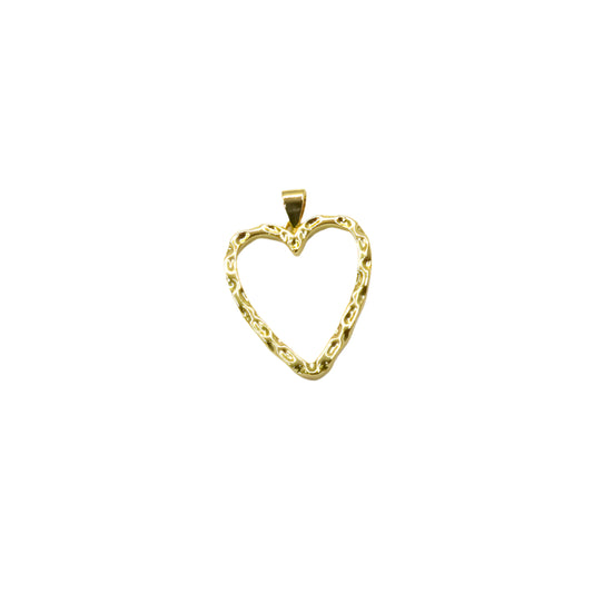Organic Textured Heart Pendant