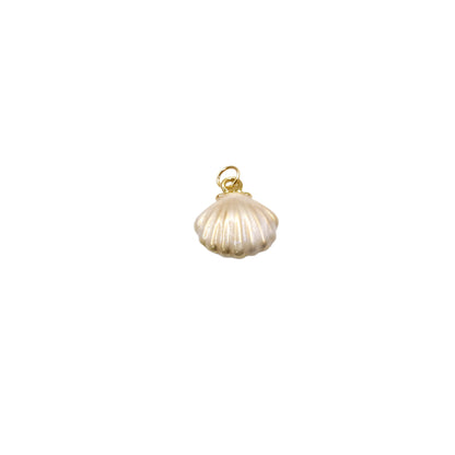 Pearlescent Scallop Shell Charm