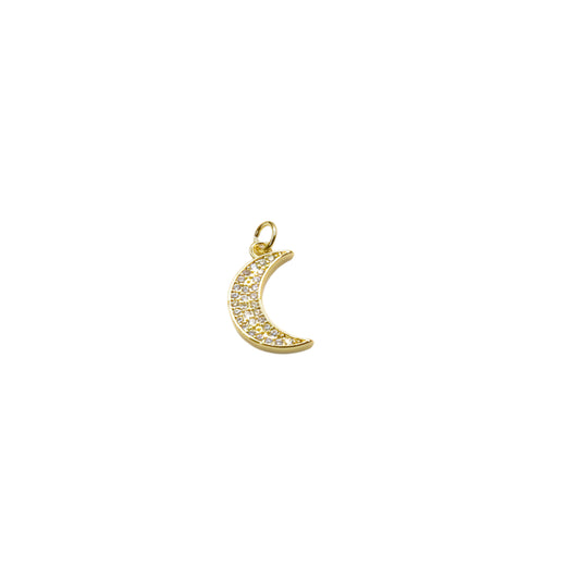 Pavé Crescent Moon Charm