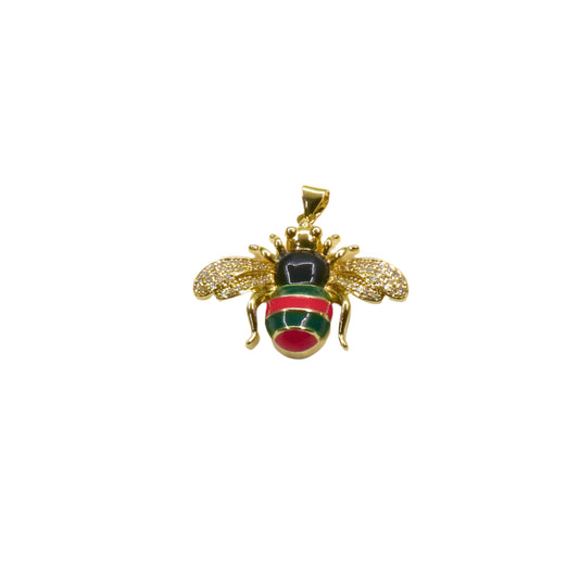 Enamel & Pavé Bee Pendant