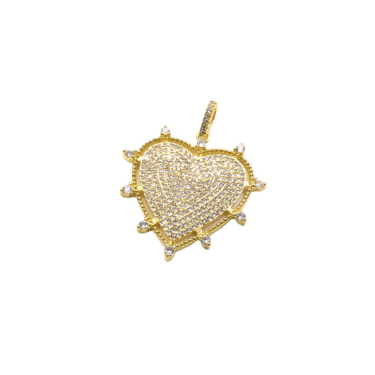 Iced Out Radiant Heart Pendant