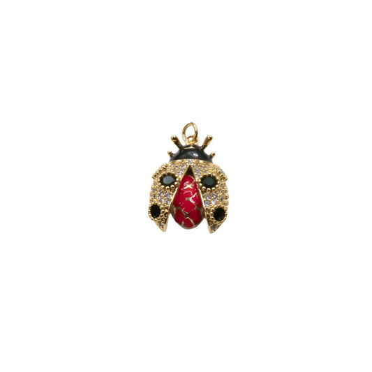 Luxe Pavé & Enamel Ladybug Pendant