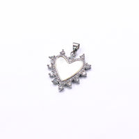 Heart with Mother of Pearl & Zirconia Halo
