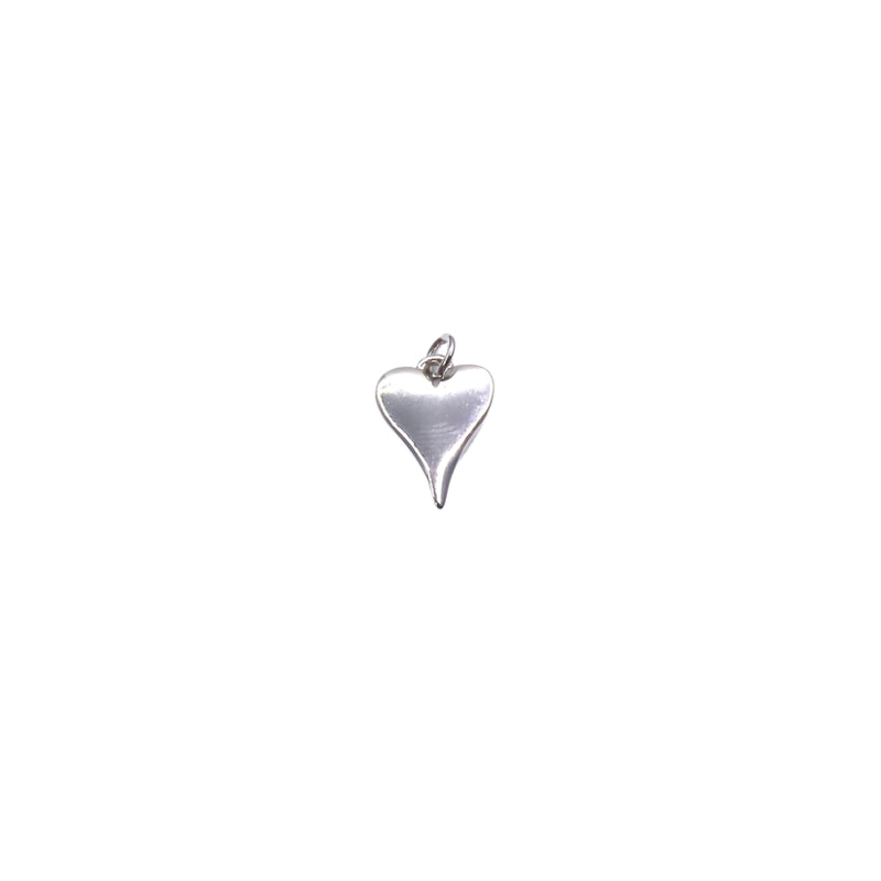 Modern asymmetrical heart charm