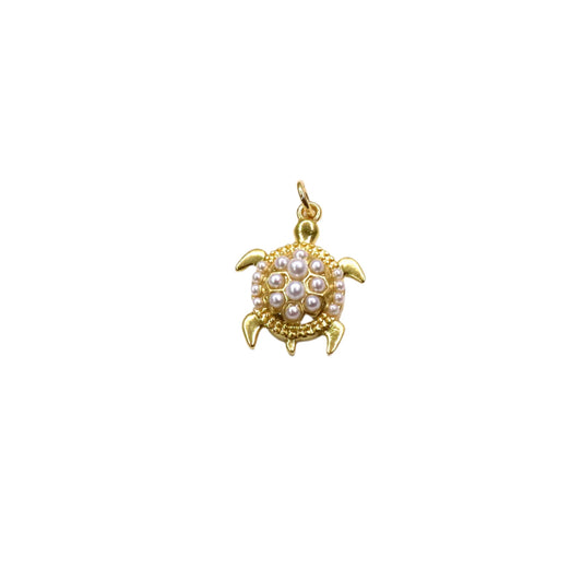 Pearl Sea Turtle Charm