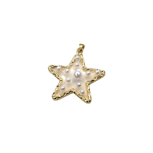 Pearl & Enamel Starfish Pendant