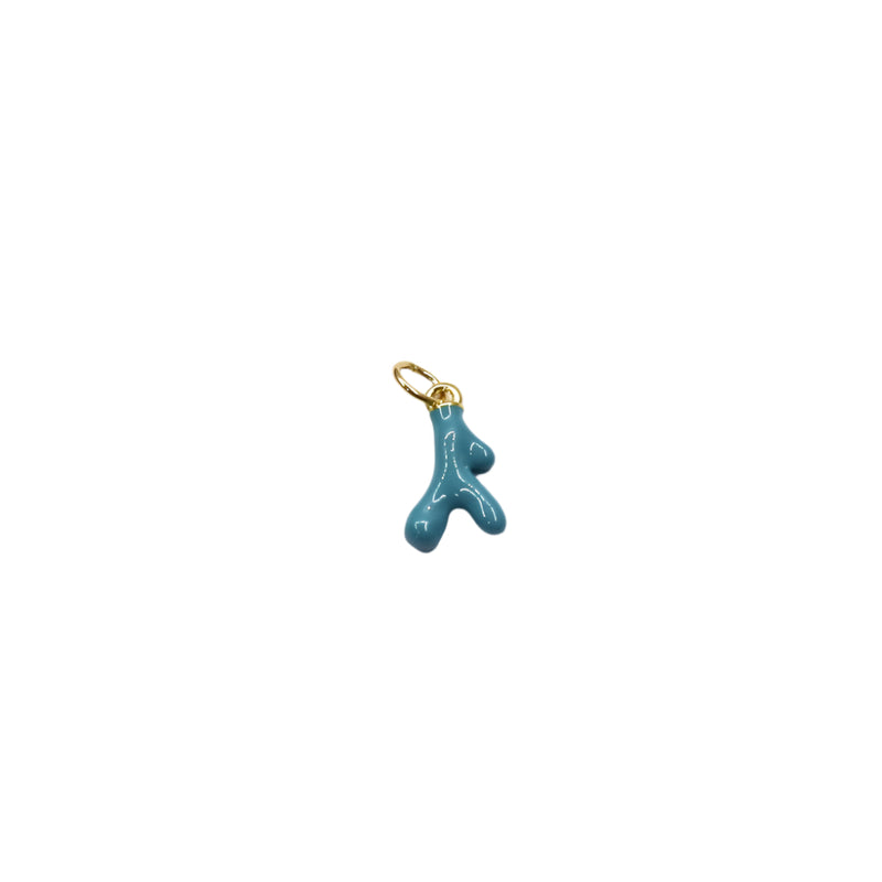 Ocean blue coral branch pendant