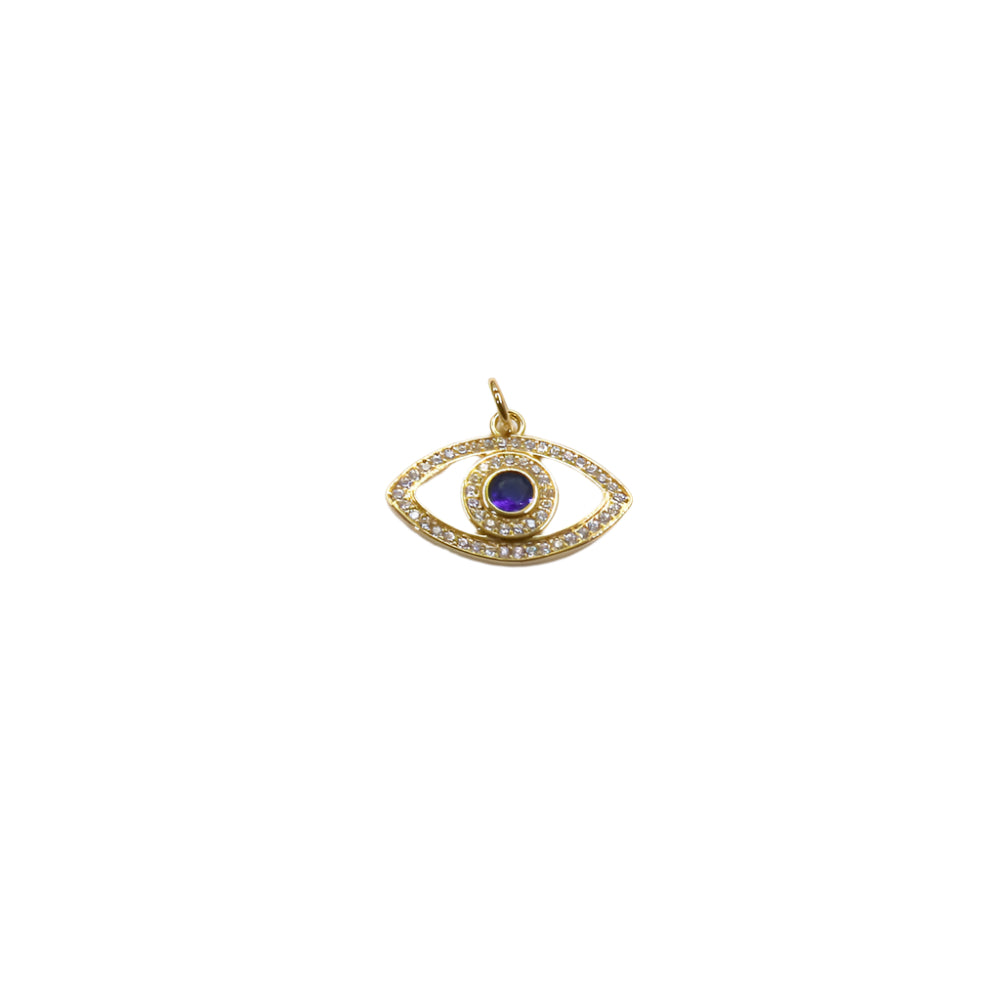 Pavé eye charm pendant