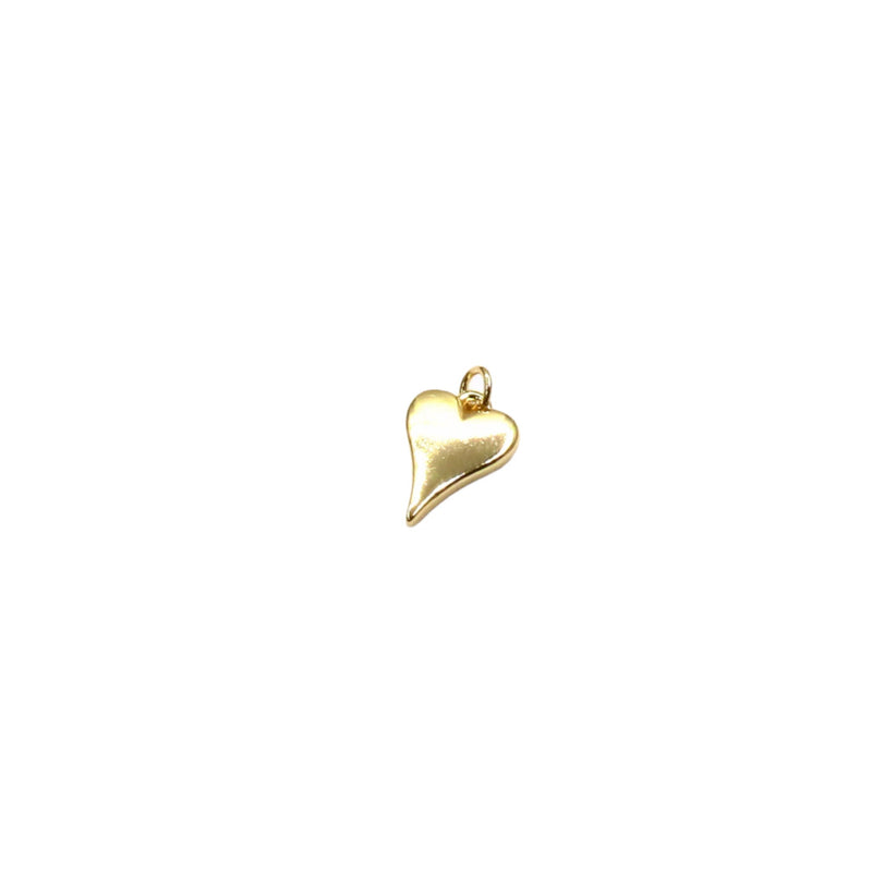 Modern asymmetrical heart charm