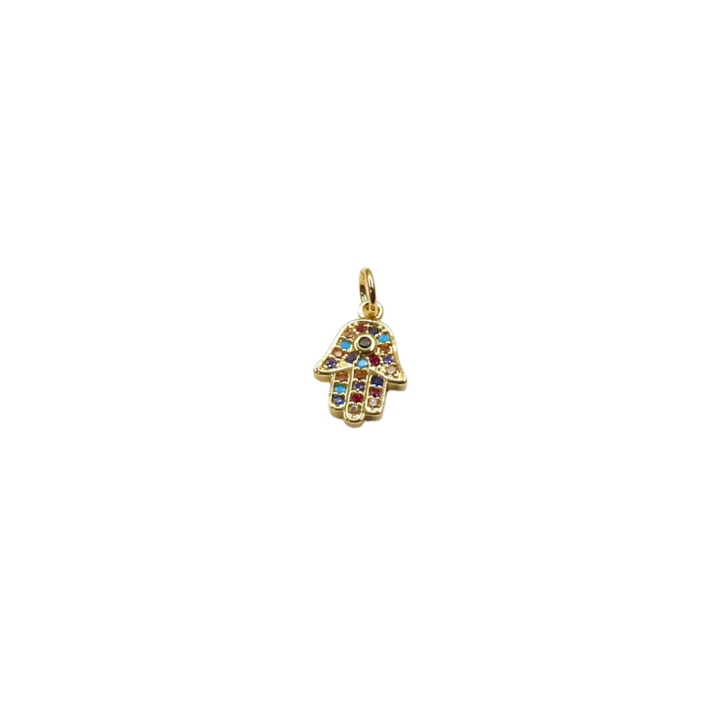 Divine Protection Multi-Color Hamsa Charm