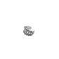 Silver tone Beads Pave Cuff earcuff with layered gold-filled bead design, no piercings needed.