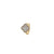 Gold ring with a white stone on a white background