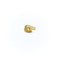 Gold ring with small diamonds on a white background
