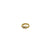 Gold ring with a white stone on a white background