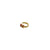 Gold ring with red stones on a white background