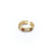 Gold ring with gemstones on a white background