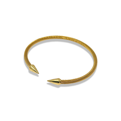 MINIMAL TWISTED CABLE CUFF BANGLE