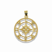 14K Gold Filled Love Compass Pendant