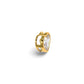 GOLD HEART CHARM WITH SPARKLING CUBIC ZIRCONIA