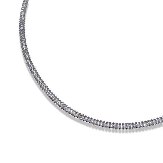 delicate zirconia tennis necklace