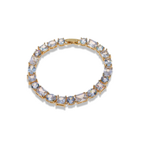 GEOMETRIC ZIRCONIA TENNIS BRACELET
