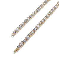 GEOMETRIC ZIRCONIA TENNIS NECKLACE