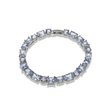 Geometric Zirconia Tennis Bracelet SLV