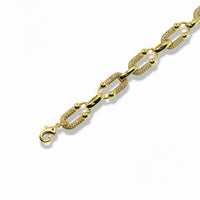 Gold Pavé Link Bracelet