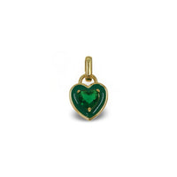 ENAMEL  HEART CHARM WITH MATCHING STONE CENTER