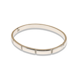 GOLD BANGLE - LINEAR ZIRCONIA DESIGN