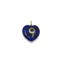 Heart- shaped pendant with natural stone